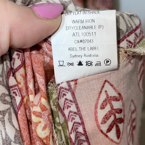 ABEL THE LABEL Anthropologie Marakech Gypsiana Patchwork Smocked Maxi Dress, M - Picture 7 of 9